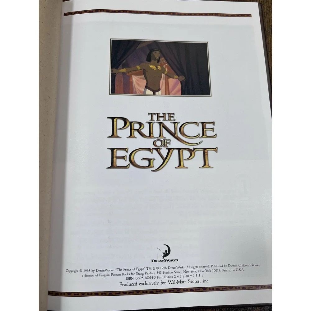 The Prince of Egypt 1998 Collectors Book With Lithograph